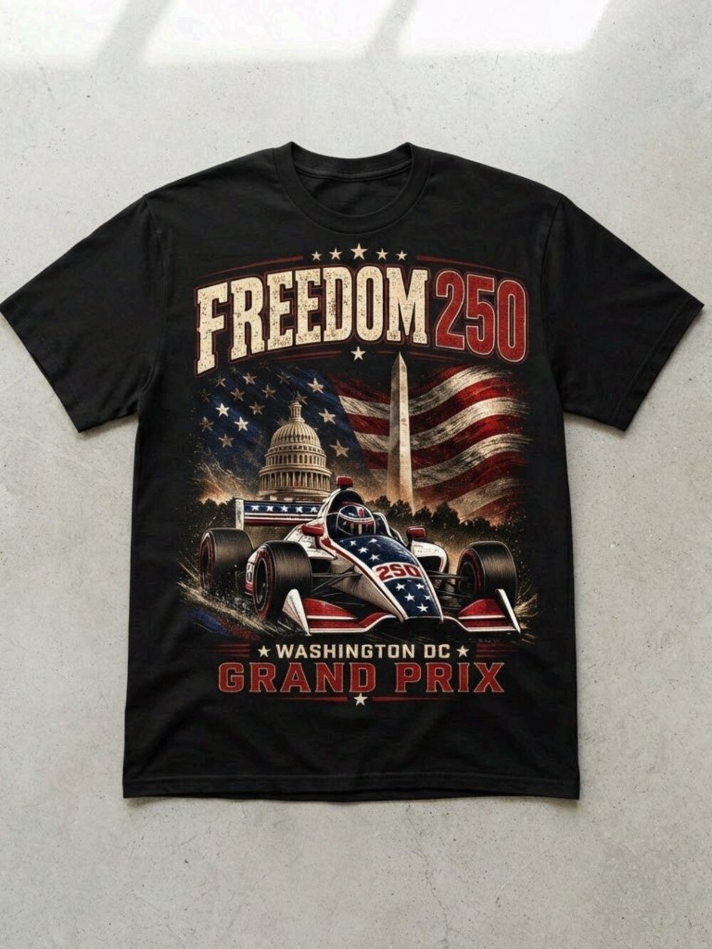 Freedom 250 Grand Prix Washington DC 2026 Racing Motorsport T-Shirt Reprint